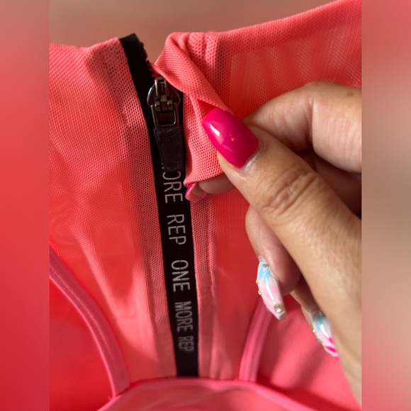 🩷EUC Zyia Active One More Rep Racerback Mesh High Neck Sports Bra - Sz Large - Picture 3 of 7